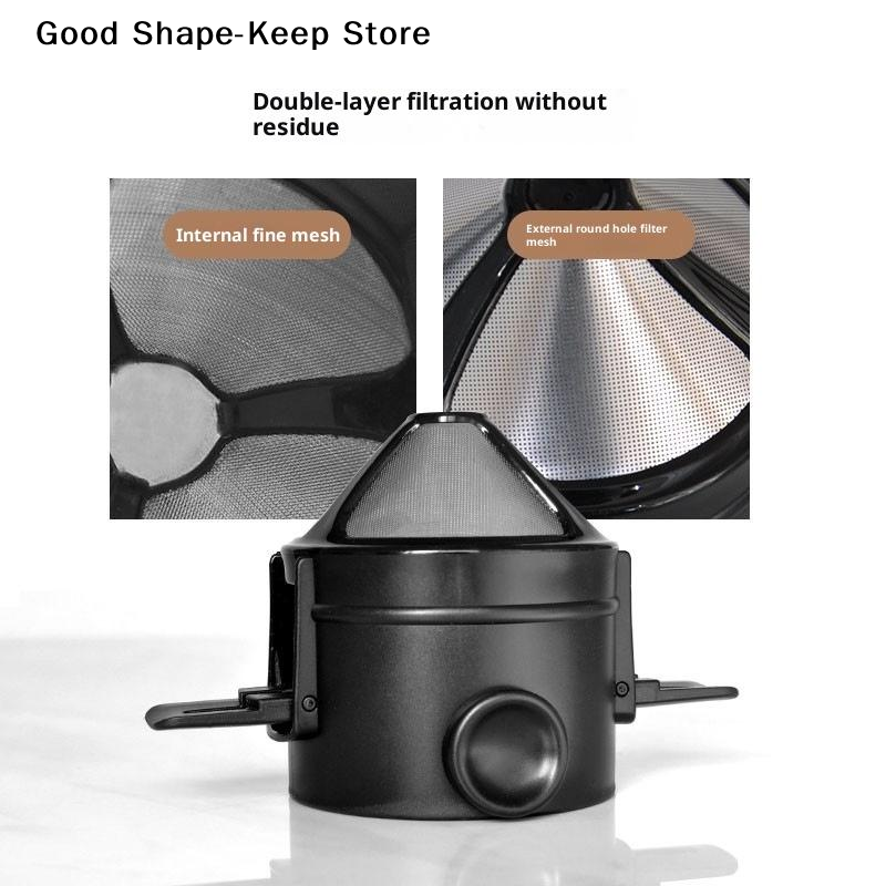 Bamboo Cutlery Travel - dailyPortable Coffee Filter Cup Foldable Dual