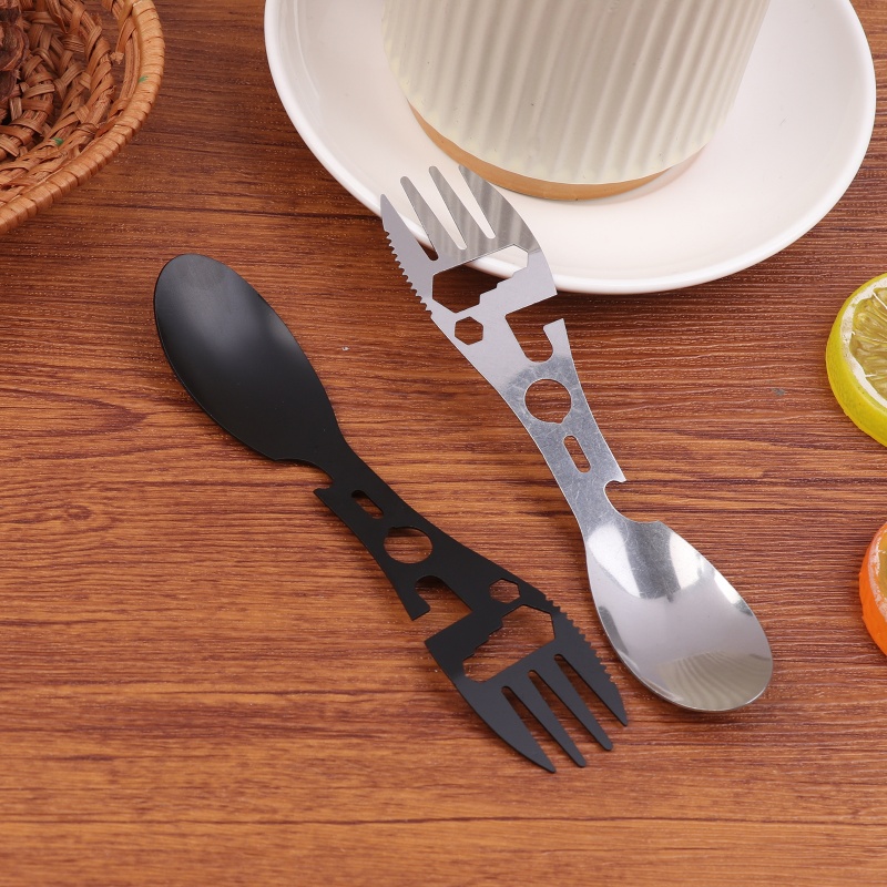 1/5Pcs 10 In 1 Camping Utensil - Bamboo Cutlery Travel reseña y precio