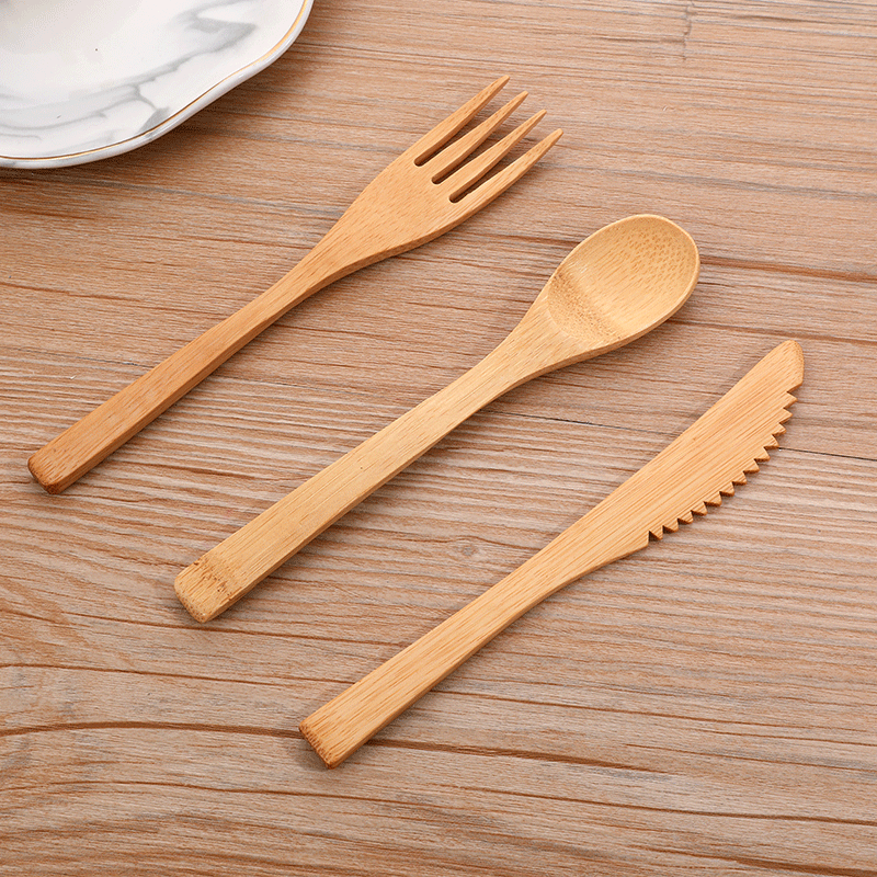 3pcs/set Bamboo Cutlery Set wi - Bamboo Cutlery Travel reseña y precio