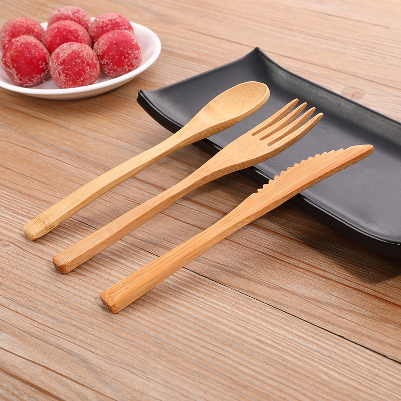3pcs/set Bamboo Cutlery Set wi - Bamboo Cutlery Travel reseña y precio