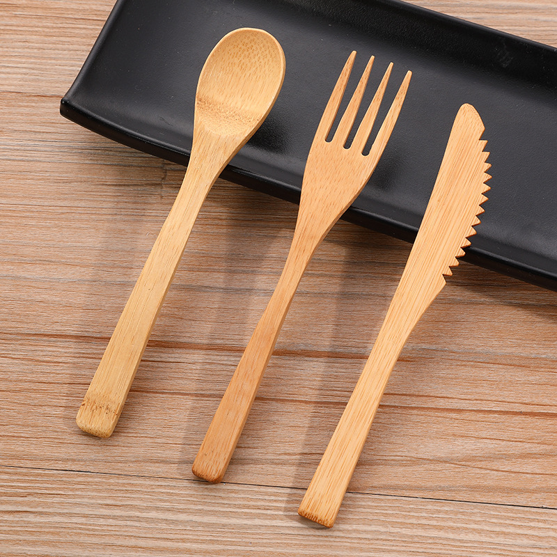 3pcs/set Bamboo Cutlery Set wi - Bamboo Cutlery Travel reseña y precio