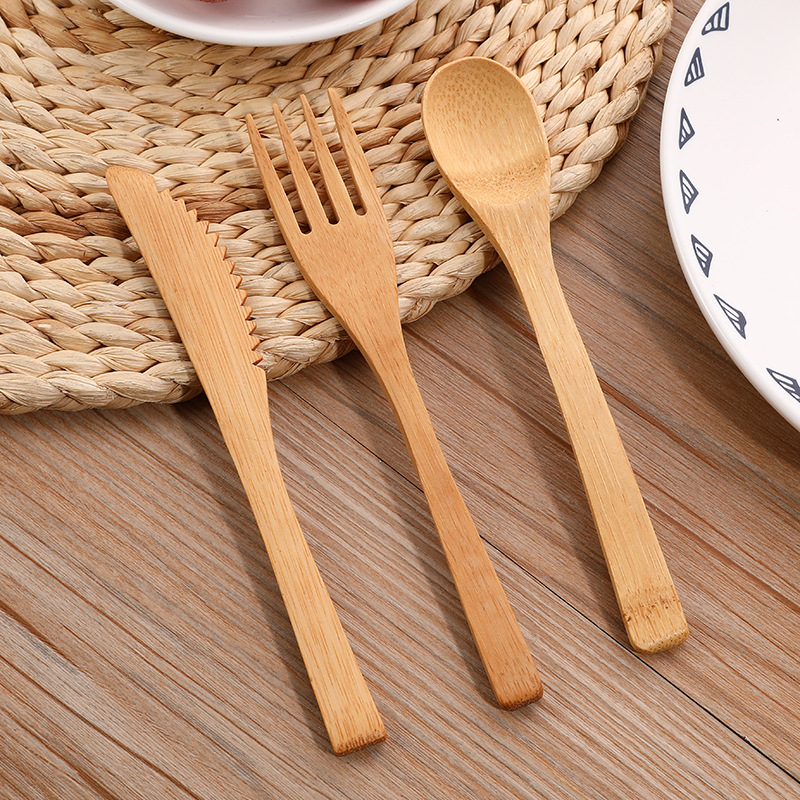 3pcs/set Bamboo Cutlery Set wi - Bamboo Cutlery Travel reseña y precio