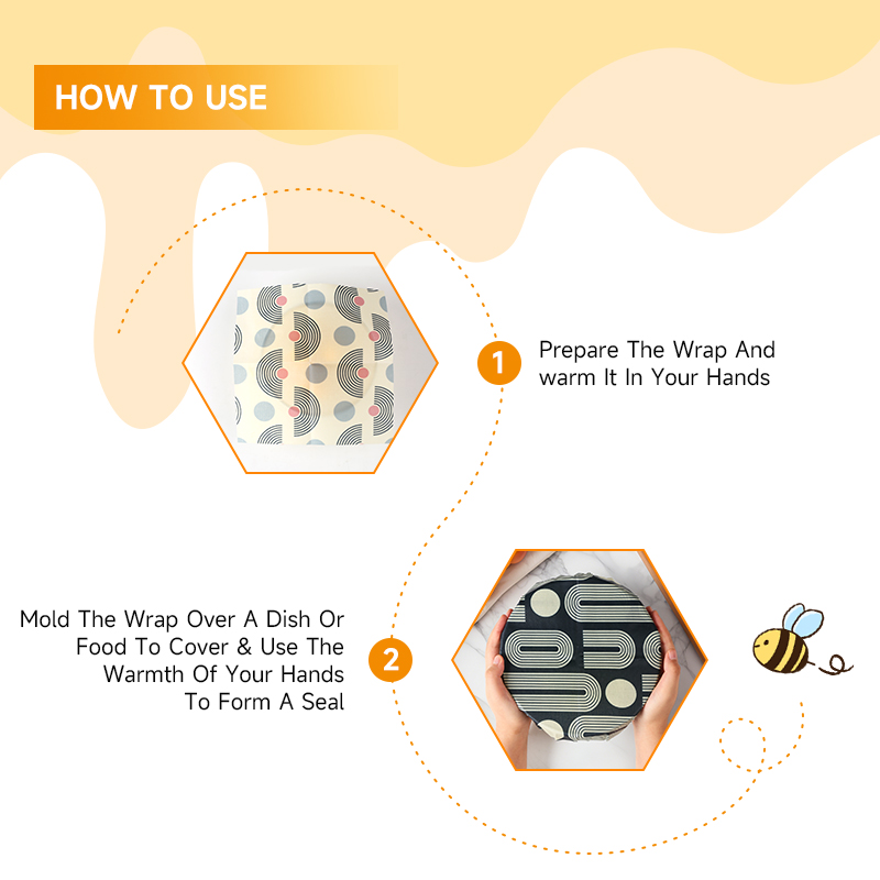 3 Sizes(S,M,L) Organic Beeswax - Beeswax Food Cover reseña y precio