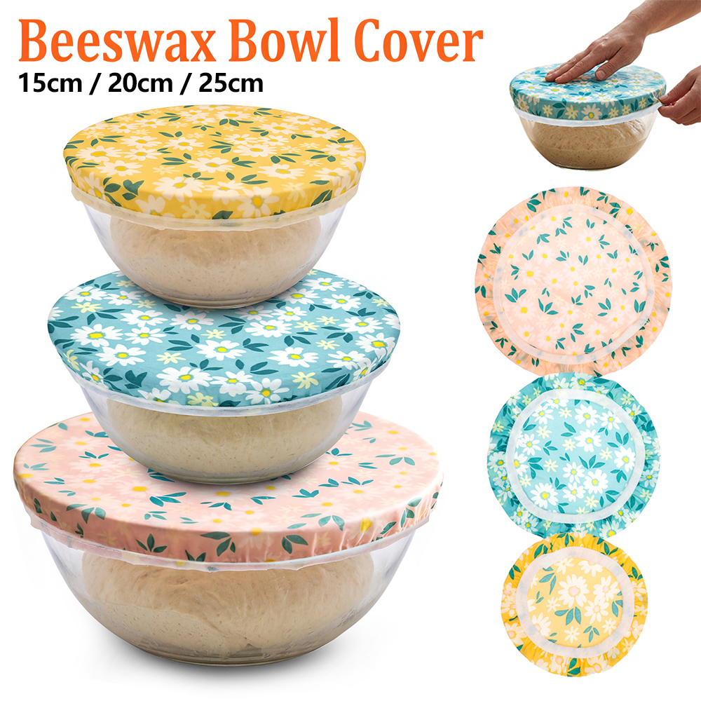 3Pcs Beeswax Bowl Cover Reusab - Beeswax Food Cover reseña y precio