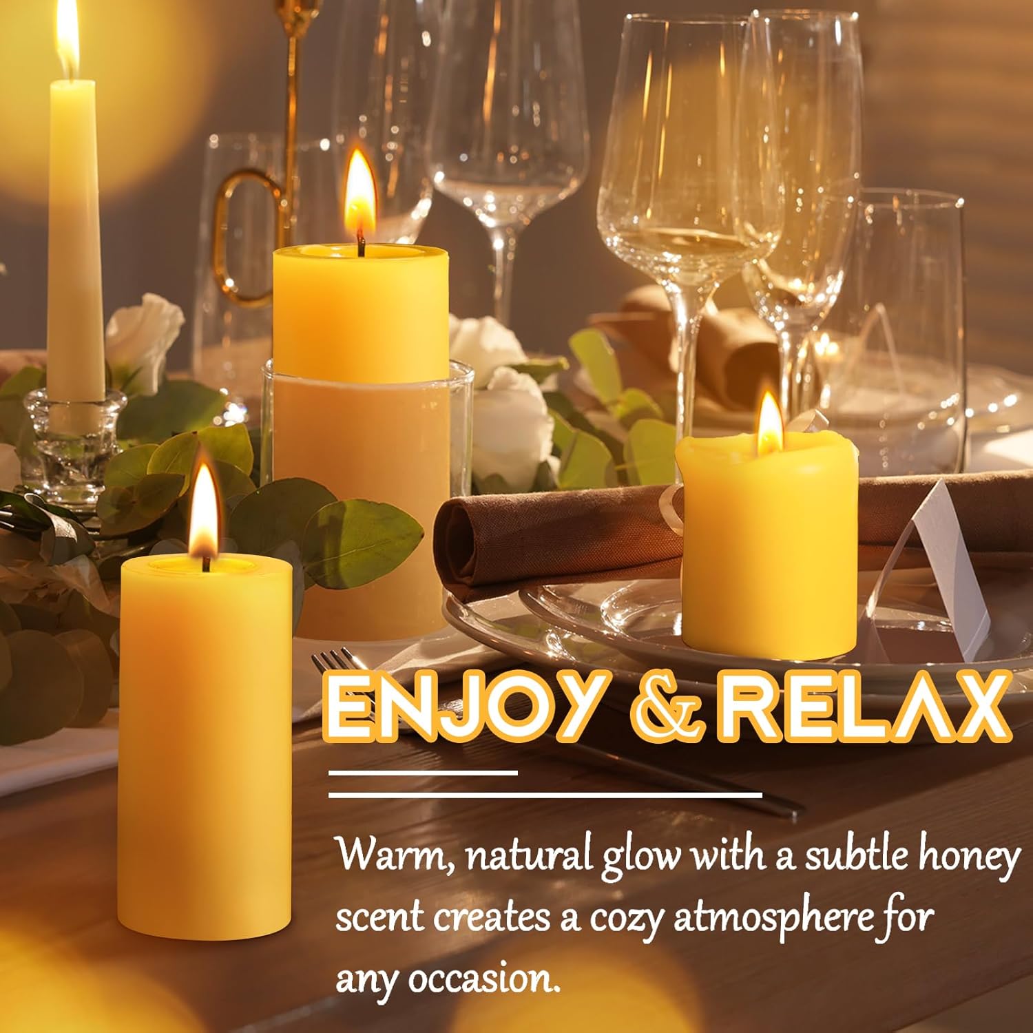1/3/5PCS Beeswax Pillar Candle - Beeswax Wrap Reusable reseña y precio