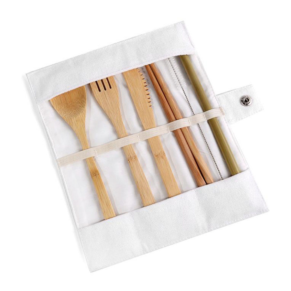 Reusable Bamboo Cutlery Set Ba - Bamboo Cutlery Travel reseña y precio