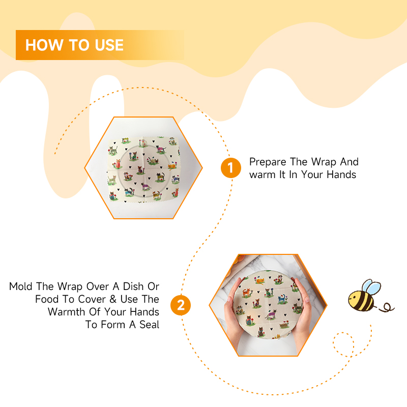 6 Packs (2S. 2M, 2L) reusable  - Beeswax Wrap Reusable reseña y precio