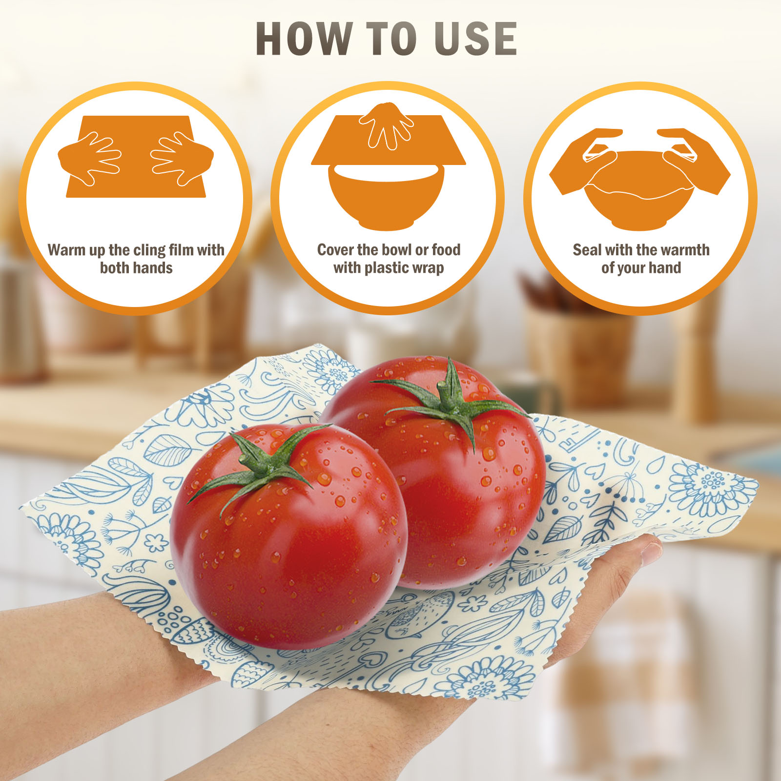 9 Pcs Organic Beeswax Wrap Reu - Beeswax Food Cover reseña y precio