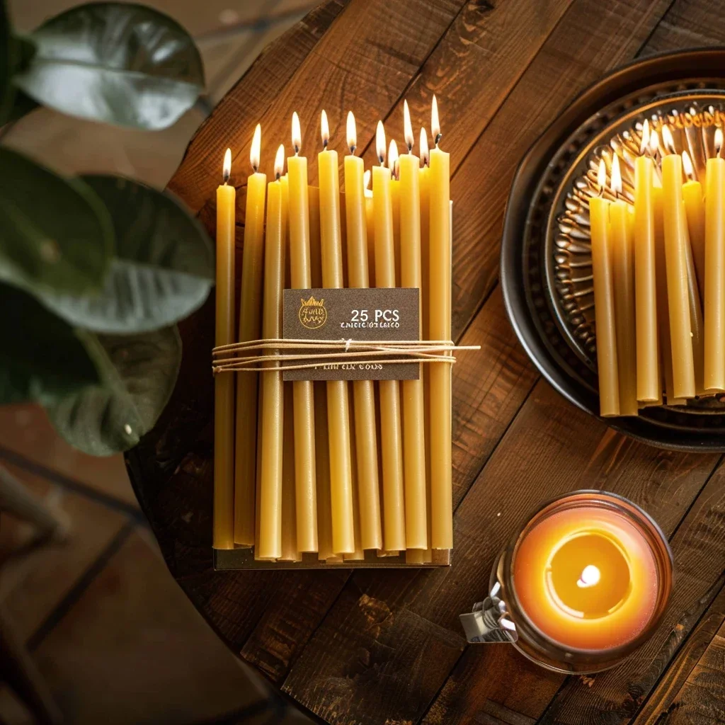 25PCS/1PACK Hanukkah Candle Na - Beeswax Wrap Reusable reseña y precio