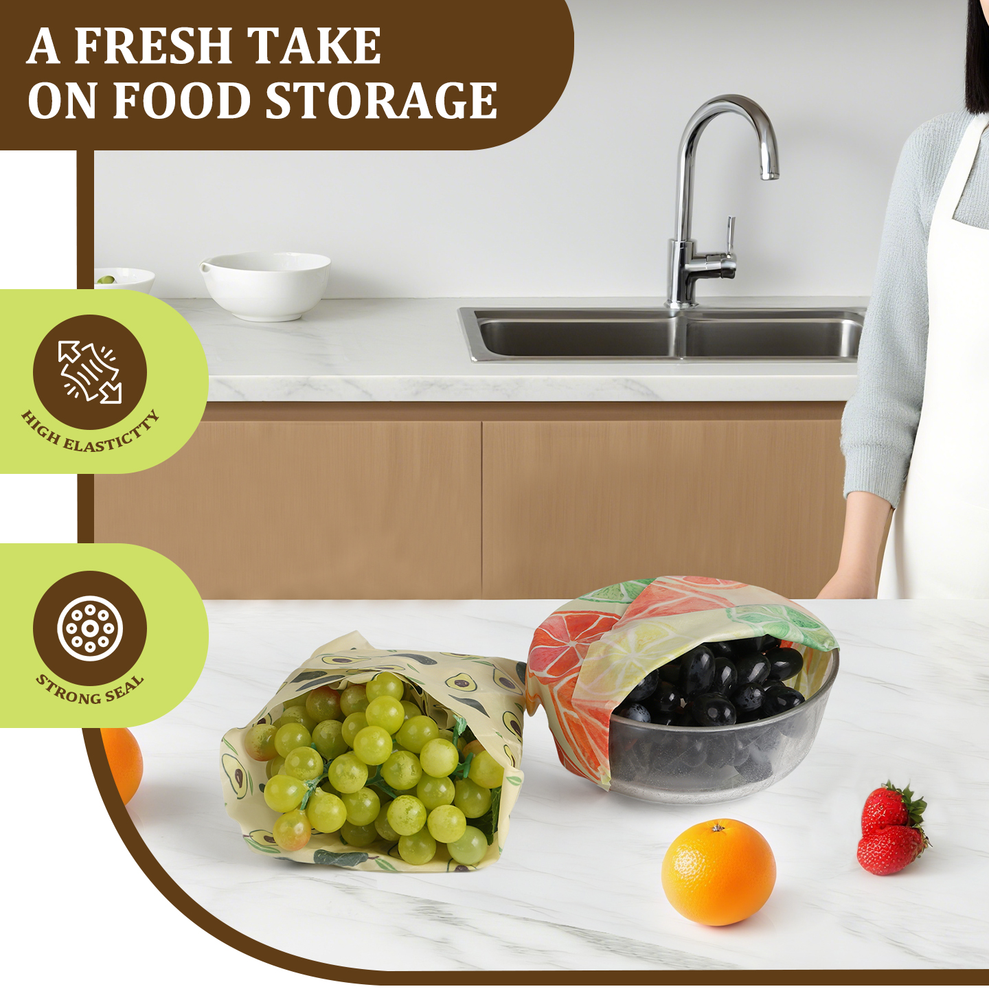33x100cm Cropable Reusable Bee - Beeswax Food Cover reseña y precio