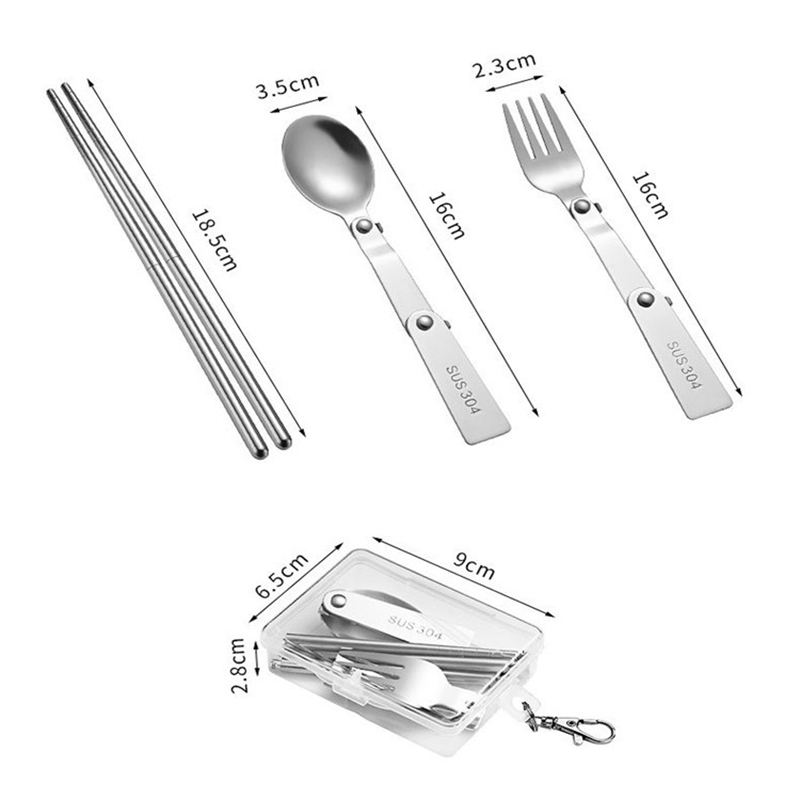 1Pc/3Pcs Portable Outdoor Cutl - Bamboo Cutlery Travel reseña y precio