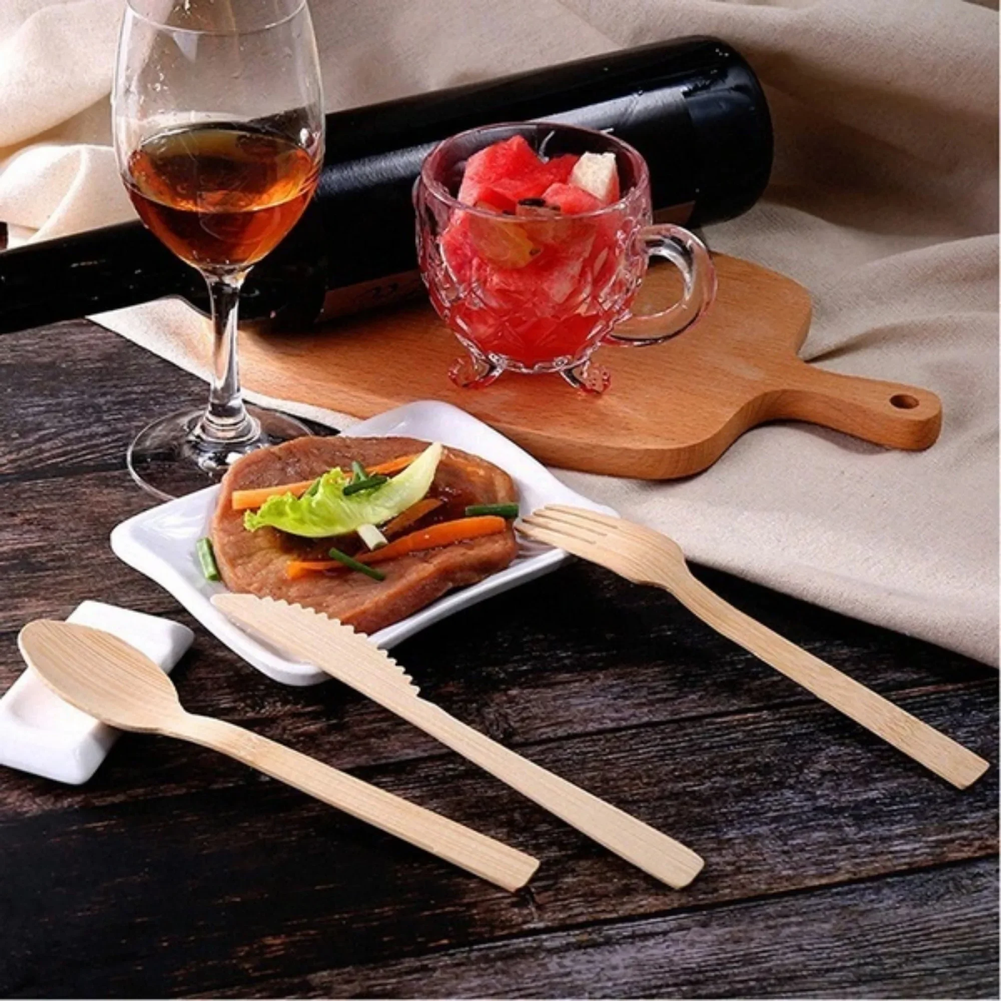 Bamboo Travel Cutlery Set Fork - Bamboo Cutlery Travel reseña y precio