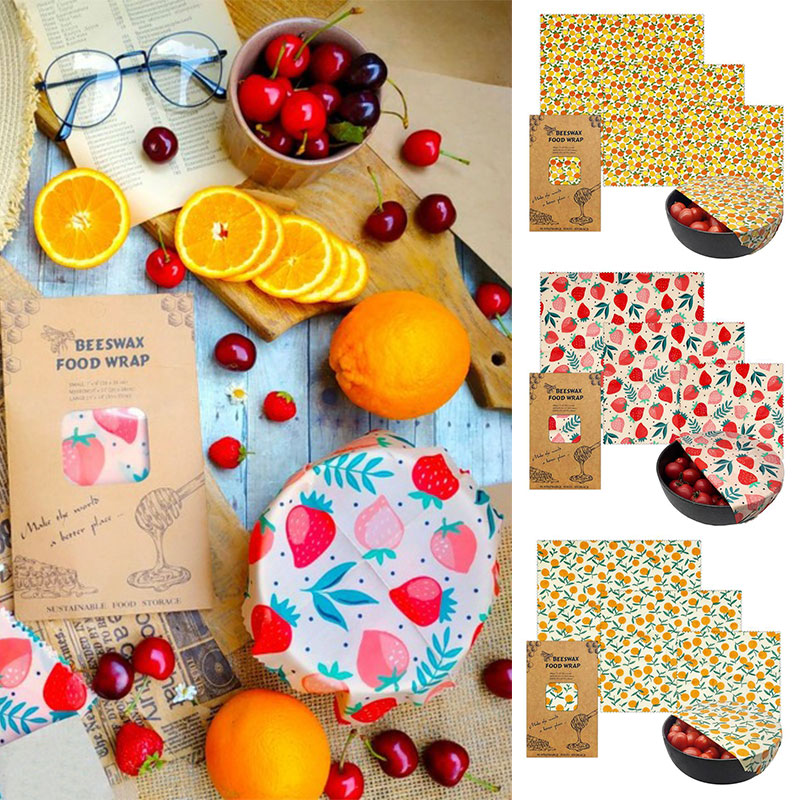 3Pcs/Set Cotton Beeswax Wrap C - Beeswax Food Cover reseña y precio