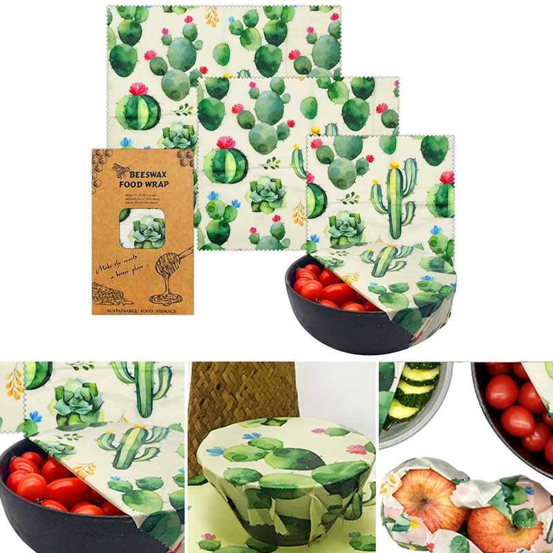 3Pcs/Set Cotton Beeswax Wrap C - Beeswax Food Cover reseña y precio