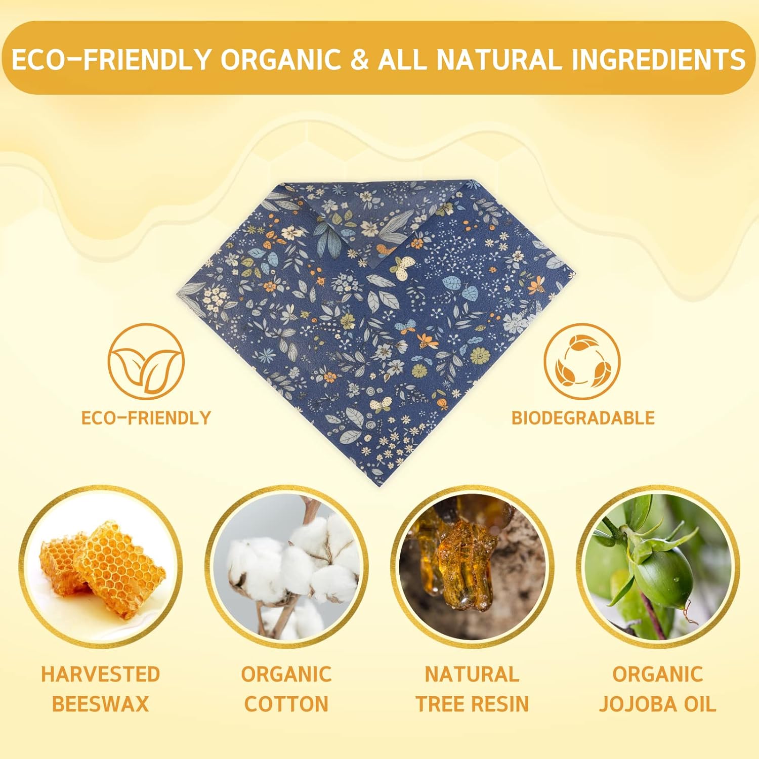 Eco-Friendly Beeswax Food Wrap - Beeswax Wrap Reusable reseña y precio