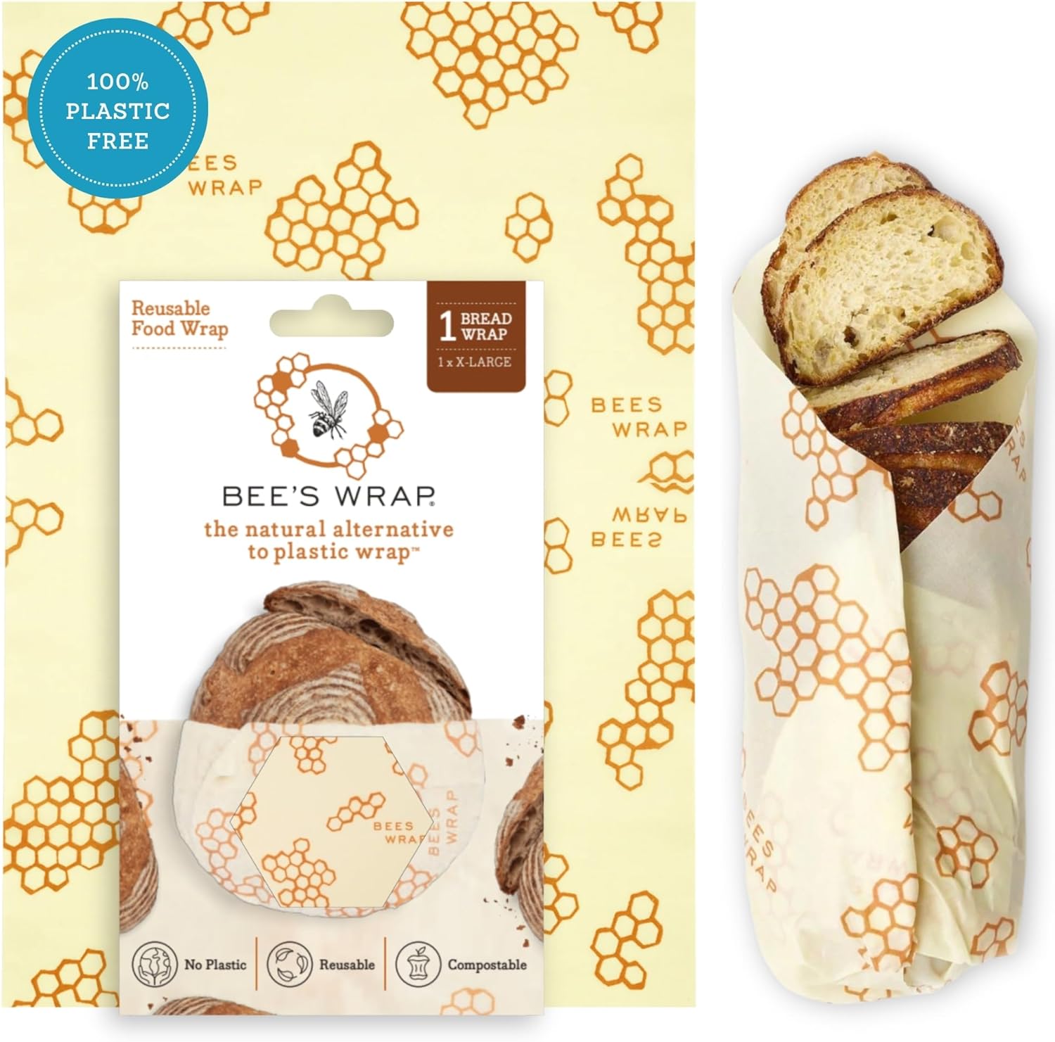 Reusable Beeswax Bread Wrap -  - Beeswax Wrap Reusable reseña y precio