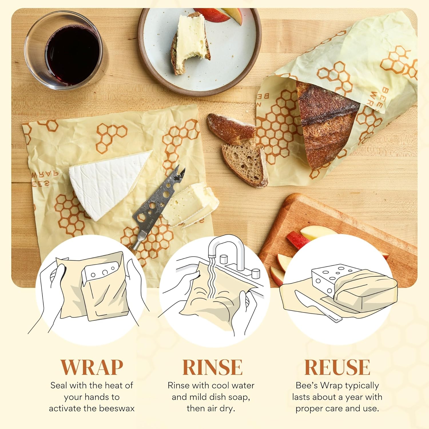 Reusable Beeswax Bread Wrap -  - Beeswax Wrap Reusable reseña y precio