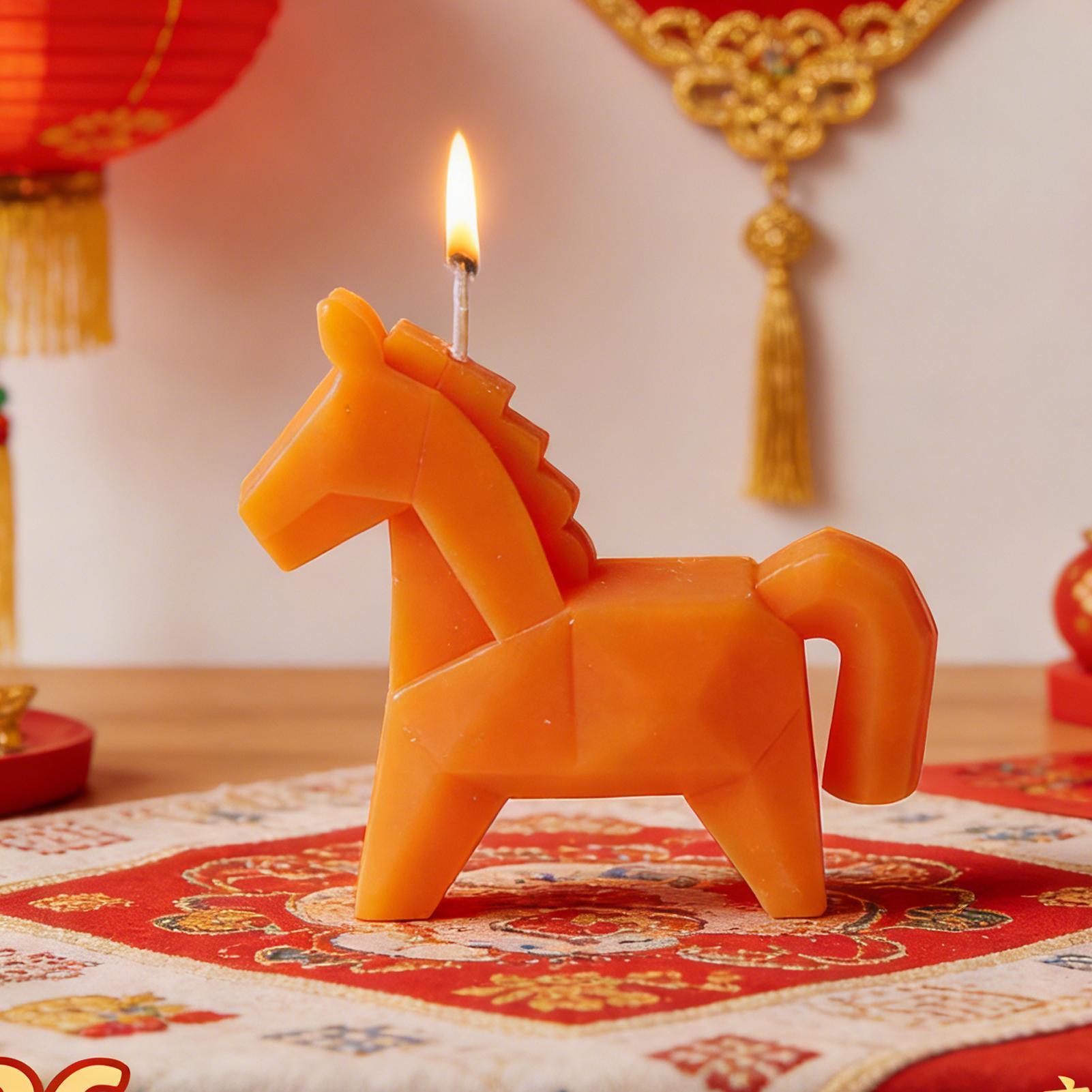 Horse Figure Scented Candle Tr - Beeswax Wrap Reusable reseña y precio