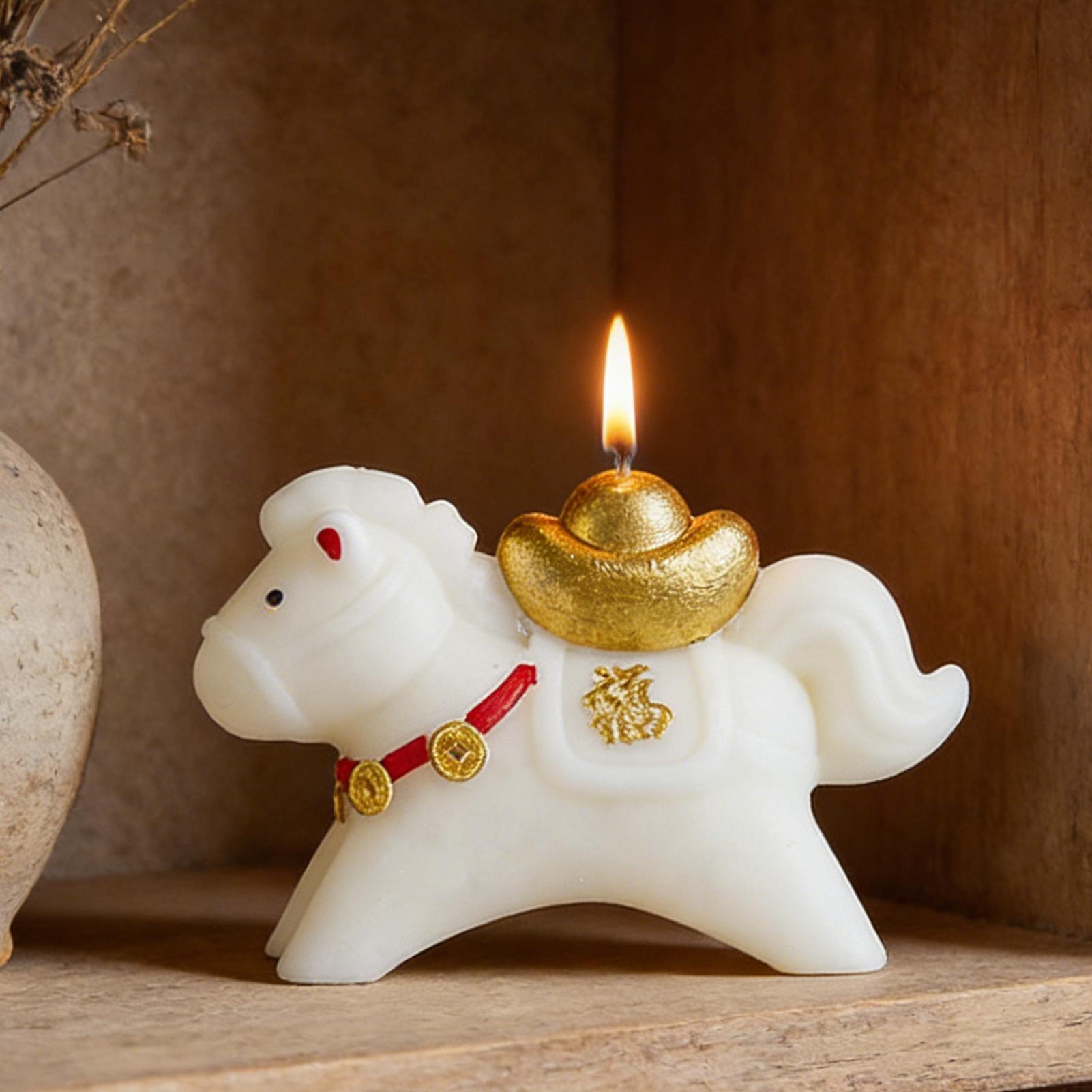 Horse Figure Scented Candle Tr - Beeswax Wrap Reusable reseña y precio