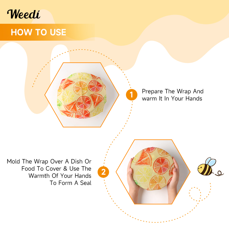 WEEDI 6PCS Plastic-Free Reusab - Beeswax Food Cover reseña y precio