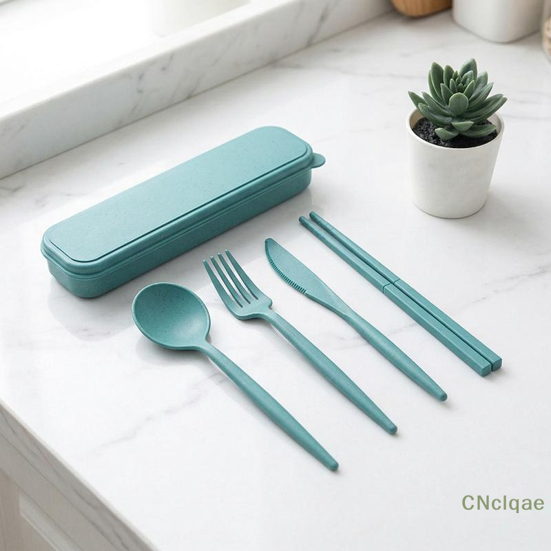 [TG813]Wheat Straw Tableware S - Bamboo Cutlery Travel reseña y precio