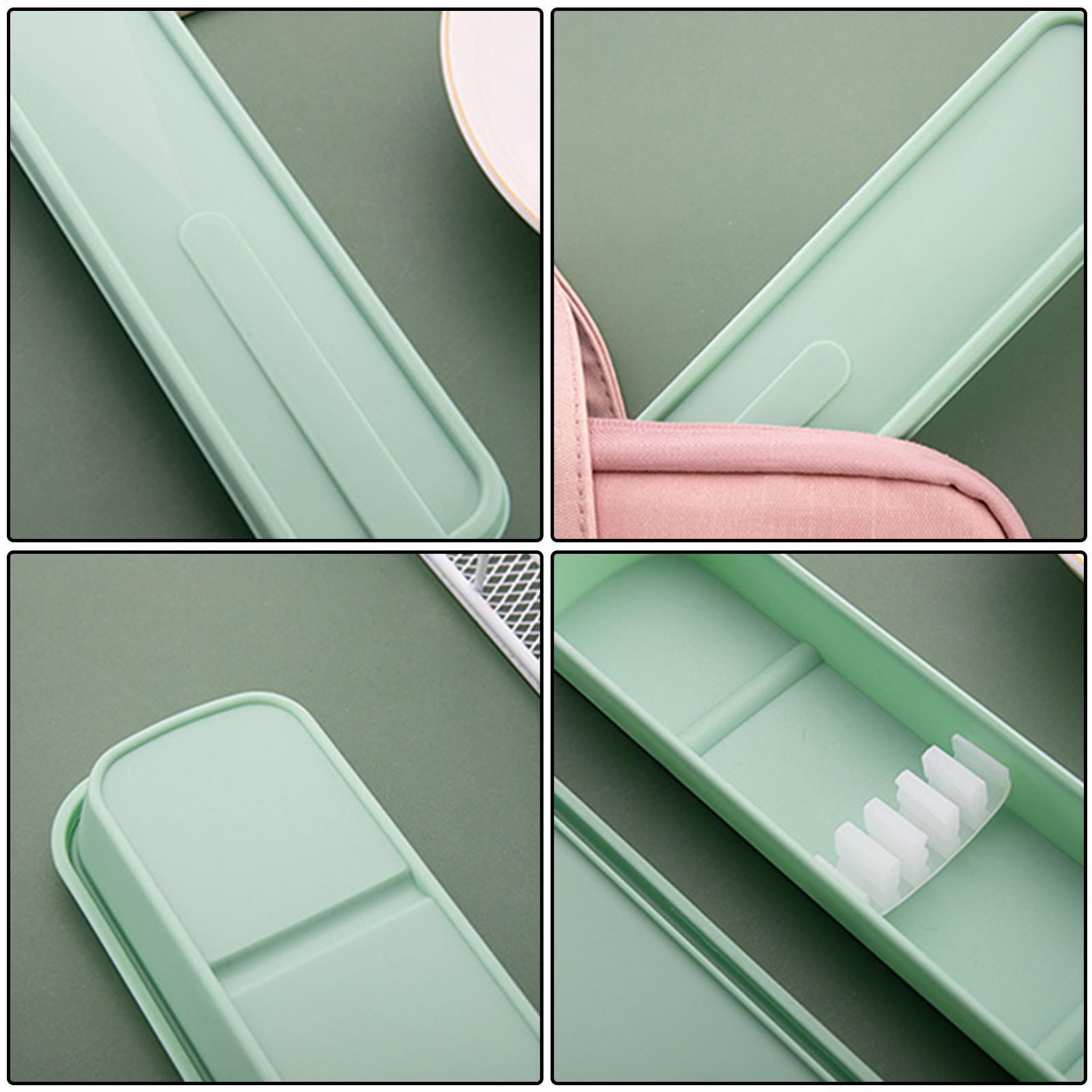 Portable Tableware Storage Box - Bamboo Cutlery Travel reseña y precio