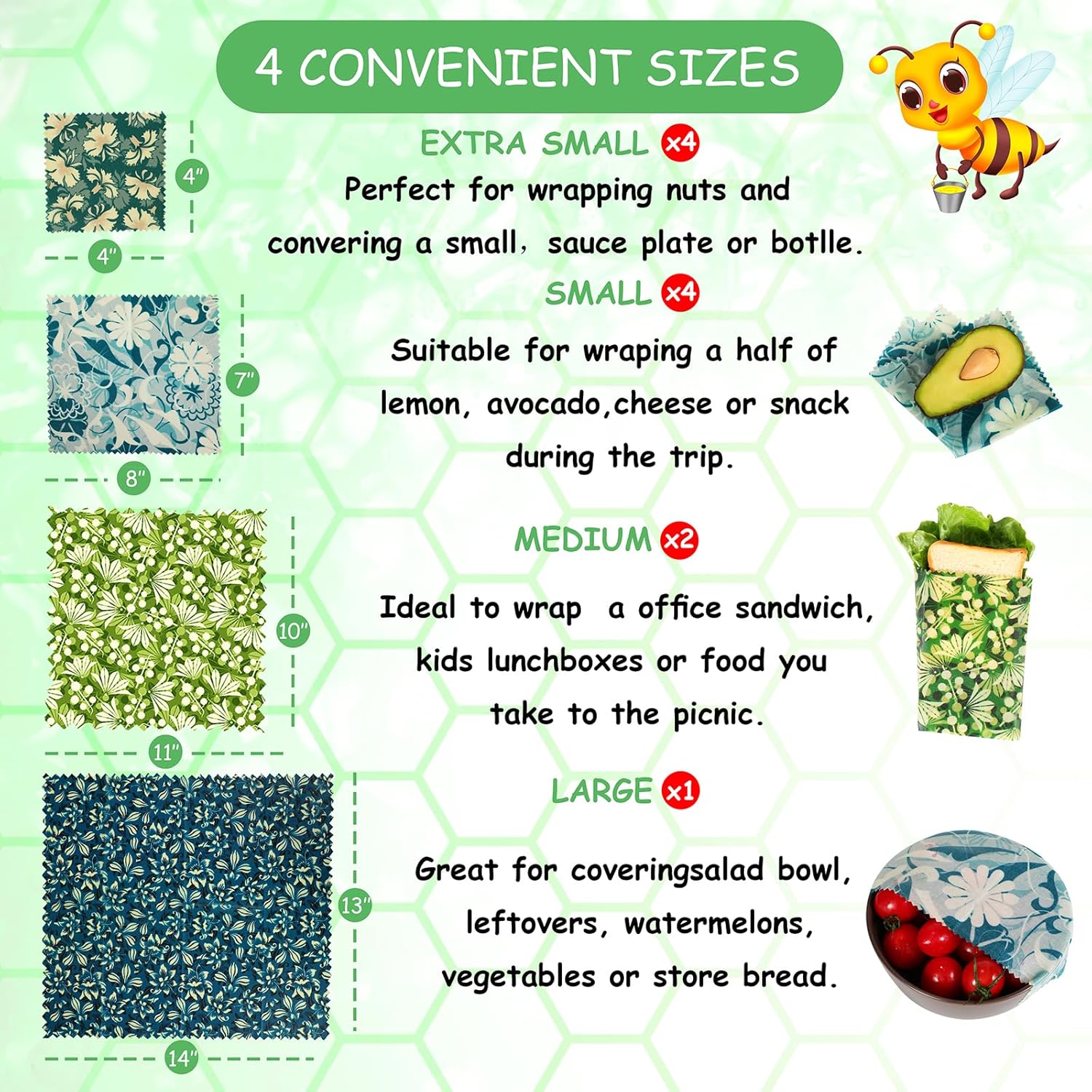 Eco-Friendly Beeswax Food Wrap - Beeswax Wrap Reusable reseña y precio