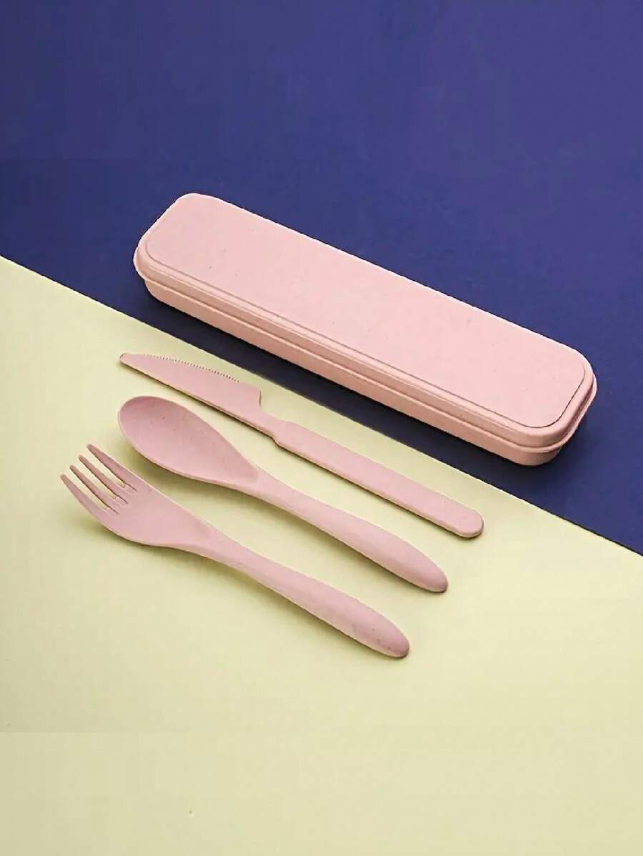 3Pcs Portable Reusable Cutlery - Bamboo Cutlery Travel reseña y precio