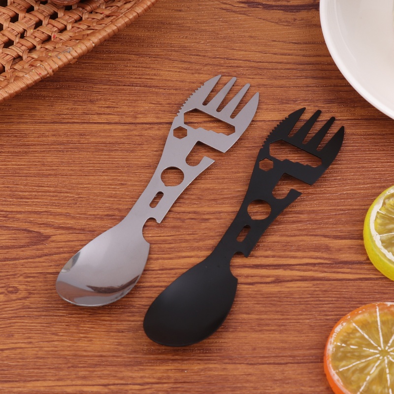1/5Pcs 10-in-1 Stainless Steel - Bamboo Cutlery Travel reseña y precio