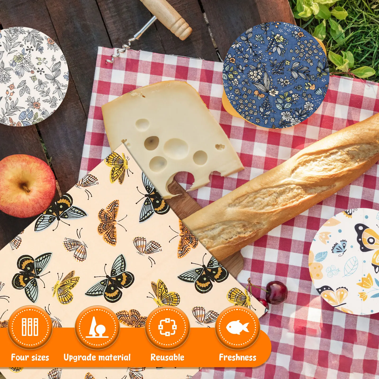 11 Pcs Beeswax Food Wrap Set R - Beeswax Wrap Reusable reseña y precio