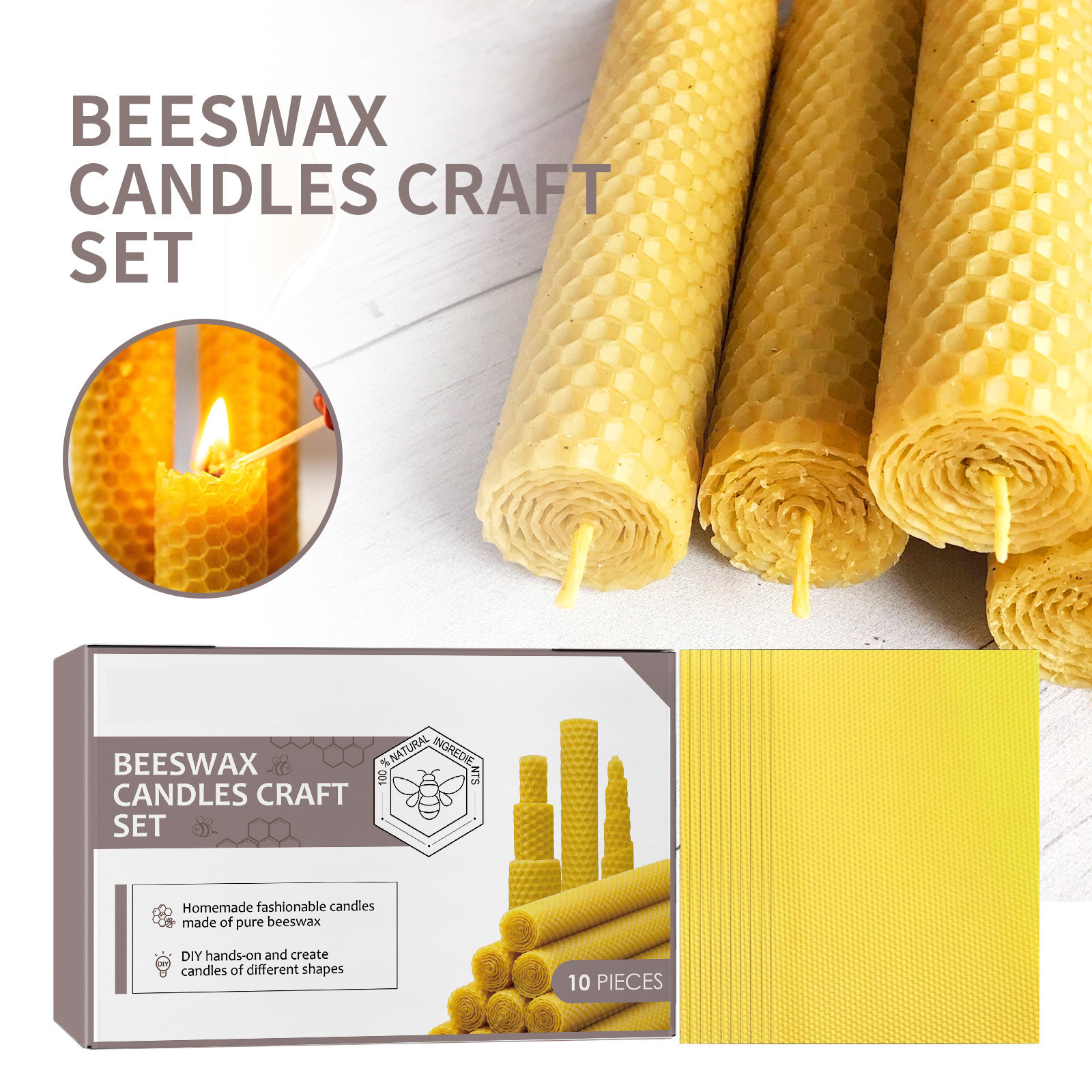 10/20/30pcs Natural Beeswax Sh - Beeswax Wrap Reusable reseña y precio