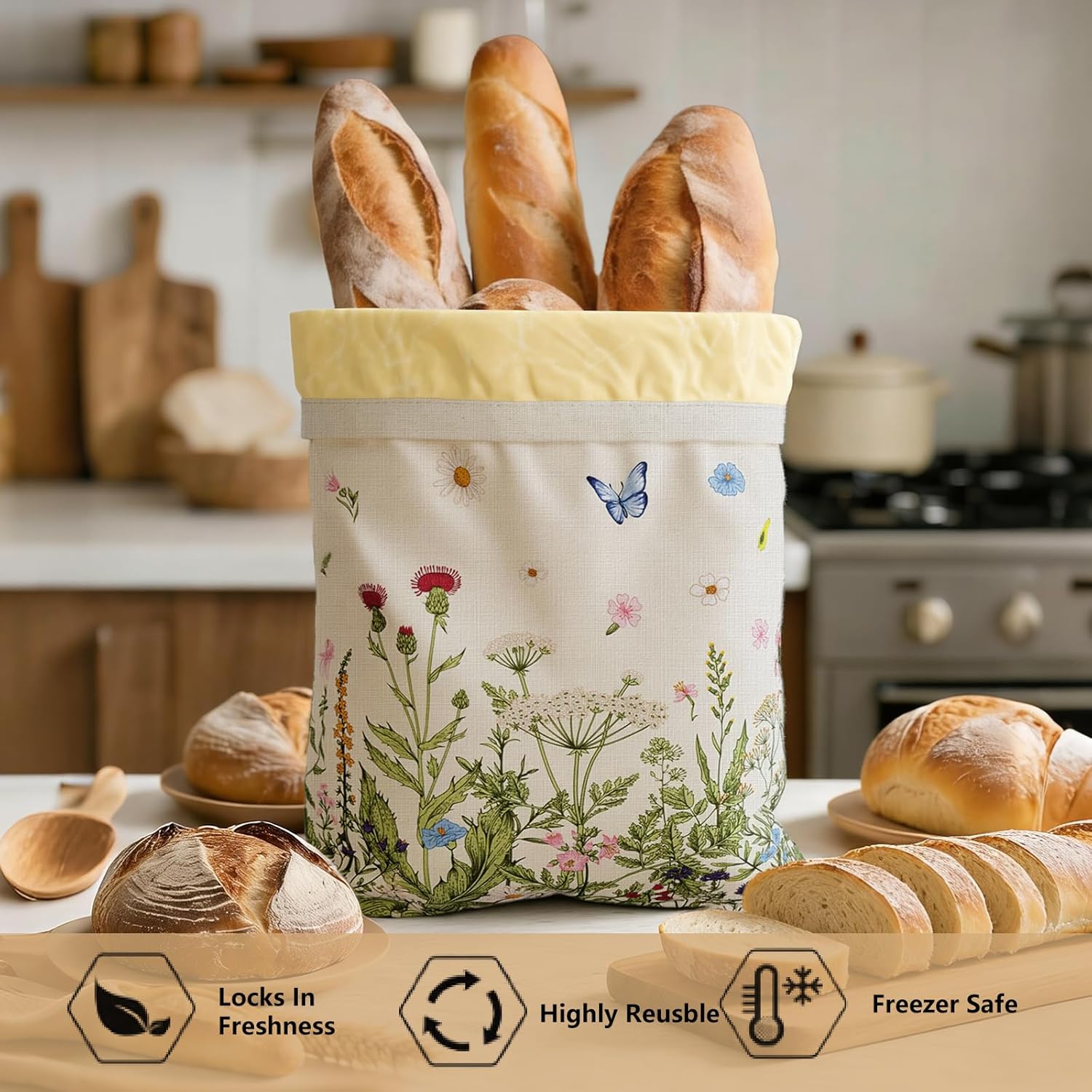 Reusable Beeswax Bread Bags fo - Beeswax Food Cover reseña y precio