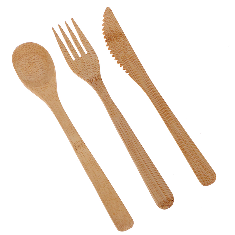 1 Set Bamboo Travel Cutlery Se - Bamboo Cutlery Travel reseña y precio