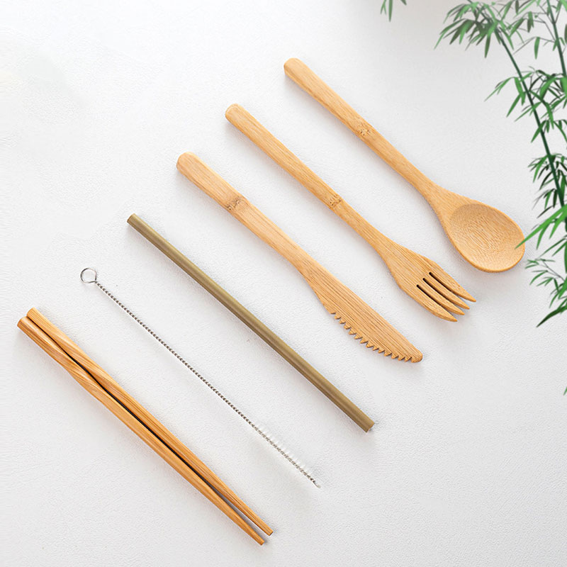 Bamboo Travel Tableware Reusab - Bamboo Cutlery Travel reseña y precio