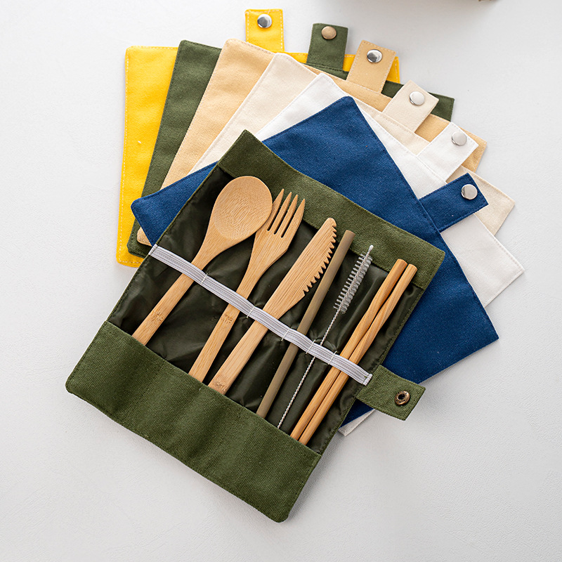 Bamboo Travel Tableware Reusab - Bamboo Cutlery Travel reseña y precio