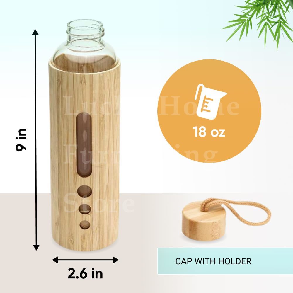 550ML Borosilicate Glass Water - Bamboo Cutlery Travel reseña y precio